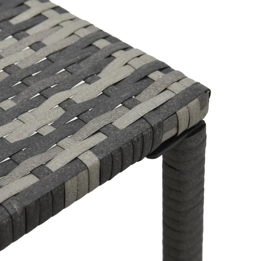 Chaises longues avec table Résine tressée Anthracite - 9