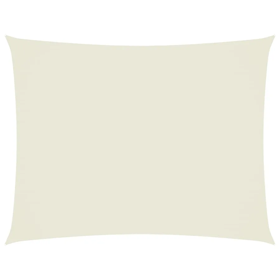 Voile de parasol tissu oxford rectangulaire 3x4 m crème - 2