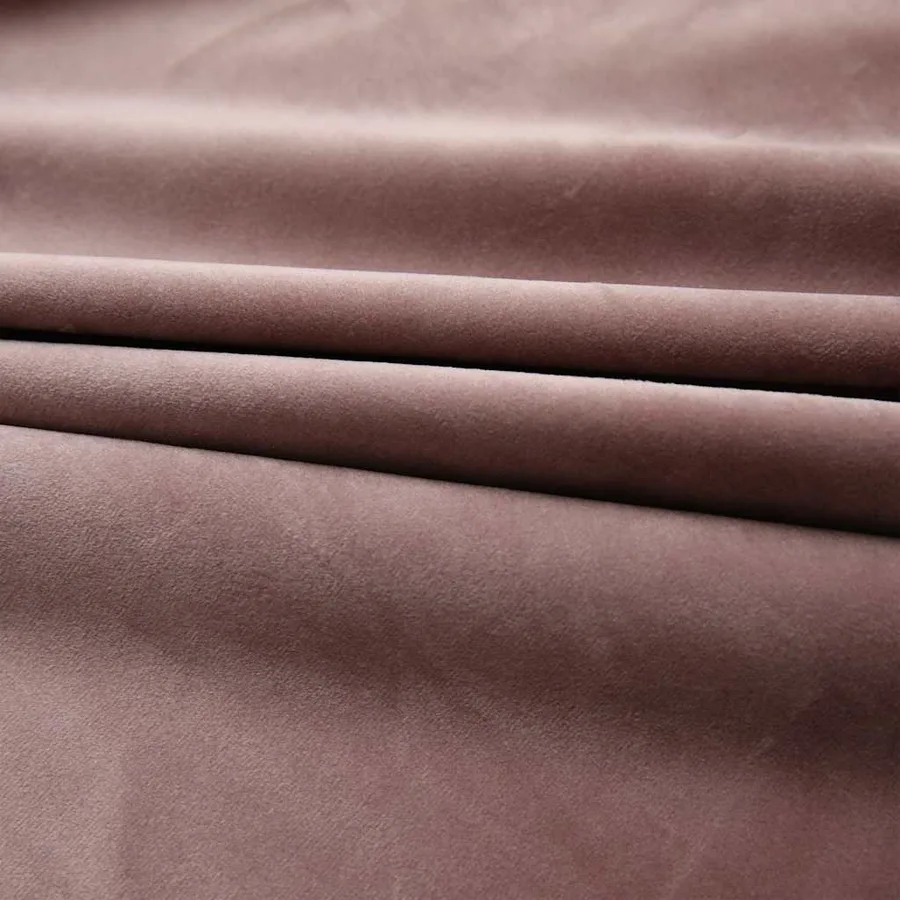 Rideau occultant et crochet 2pcs Velours Rose antique 140x225cm - 3