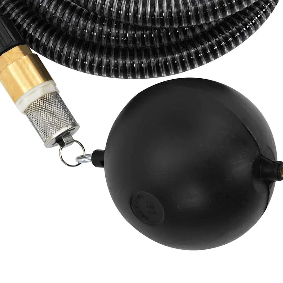 Tuyau d'aspiration avec raccords en laiton noir 1,1" 10 m PVC - 4