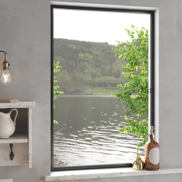Moustiquaire pour fenêtres Anthracite 90x120 cm