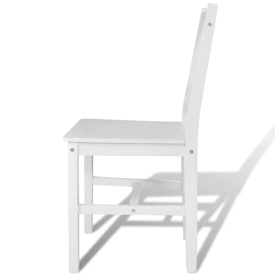 Chaises à manger lot de 2 blanc bois de pin - 4