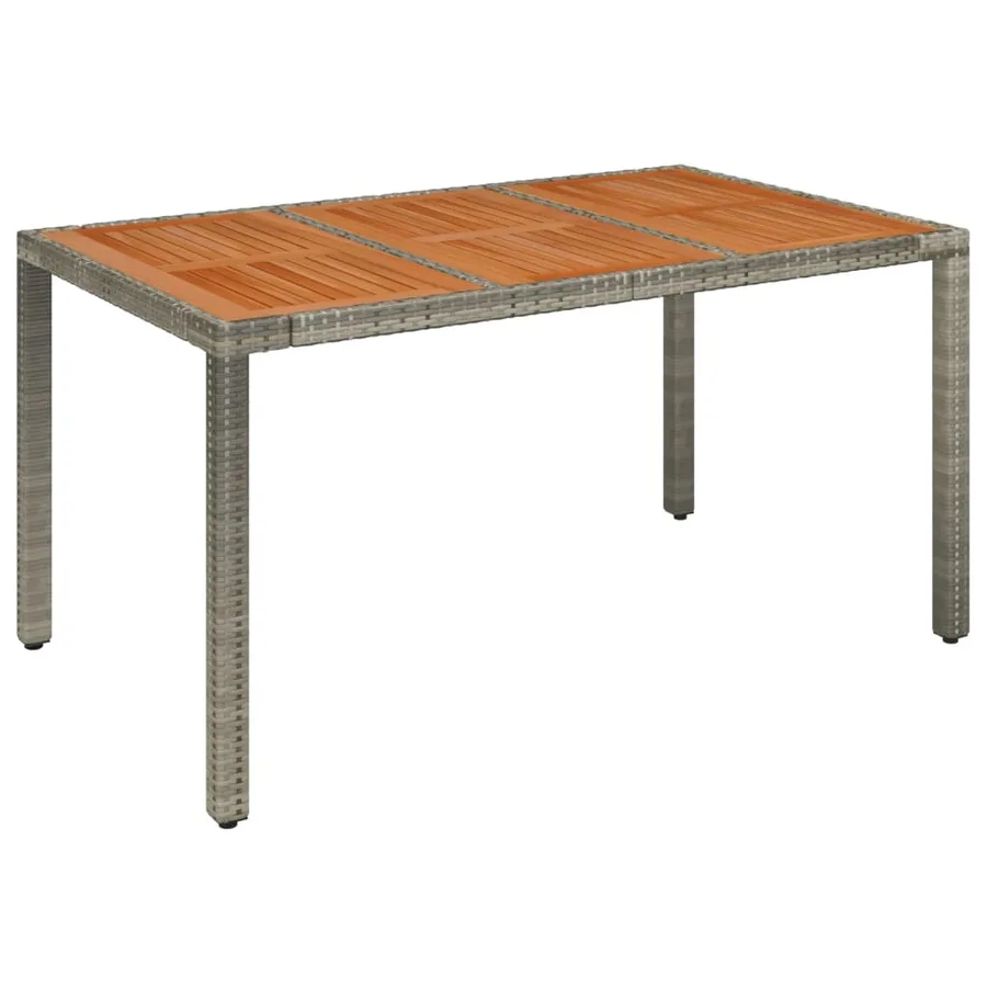Ensemble à manger jardin et coussins 7 pcs gris rotin - 8