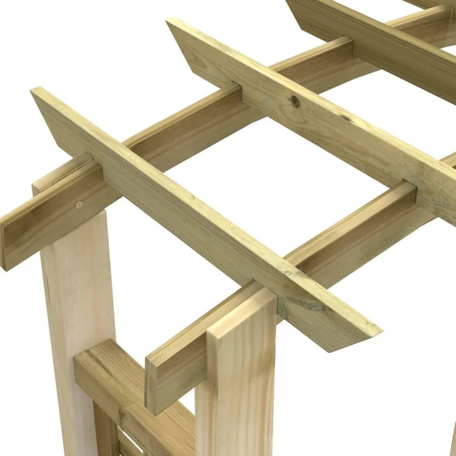 Arche en treillis 110x60x210 cm Bois de pin massif imprégné - 5