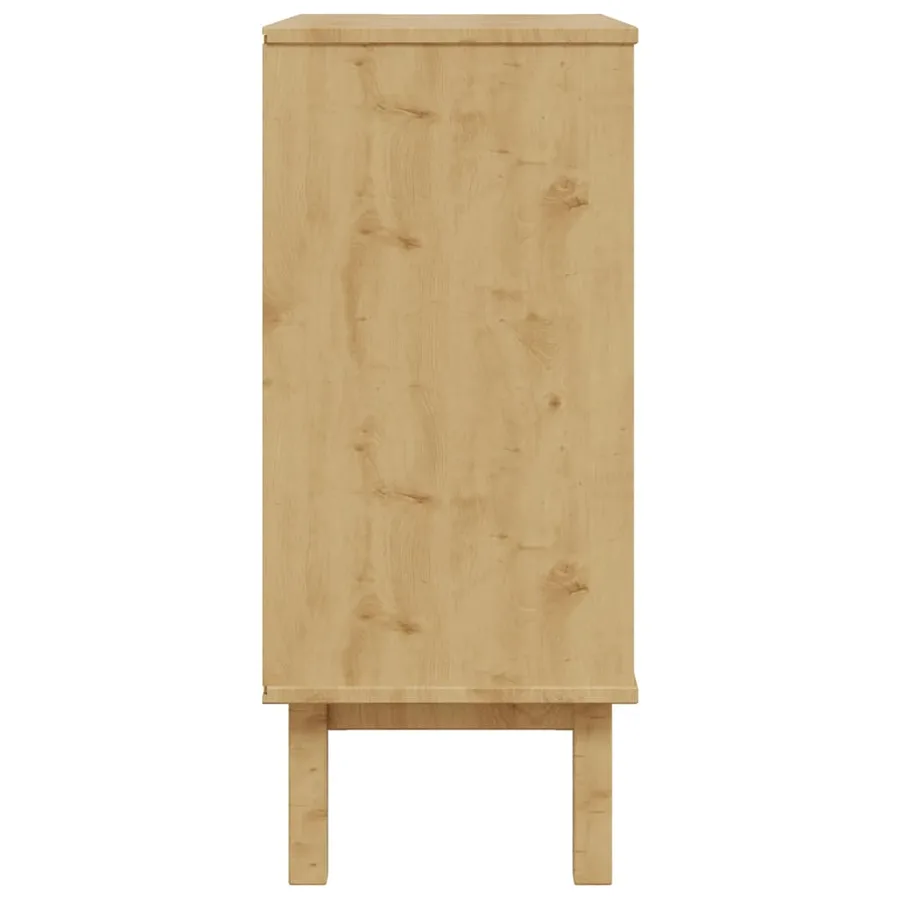 Commode OTTA Marron et gris 76,5x39,5x90 cm Bois de pin massif - 7