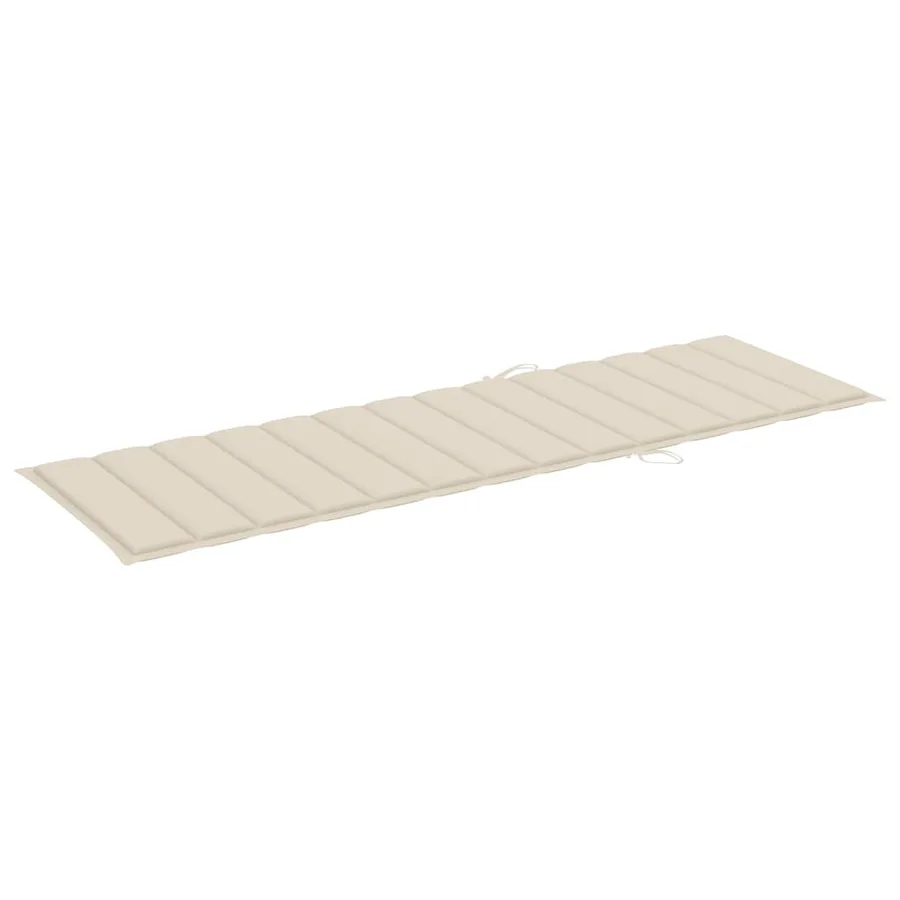 Chaises longues lot de 2 avec table et coussins Acacia solide - 14