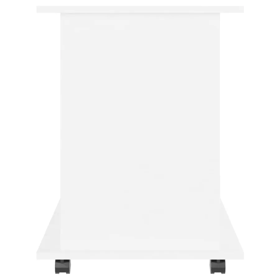 Armoire à roulettes Blanc 60x45x60 cm Bois d’ingénierie - 5