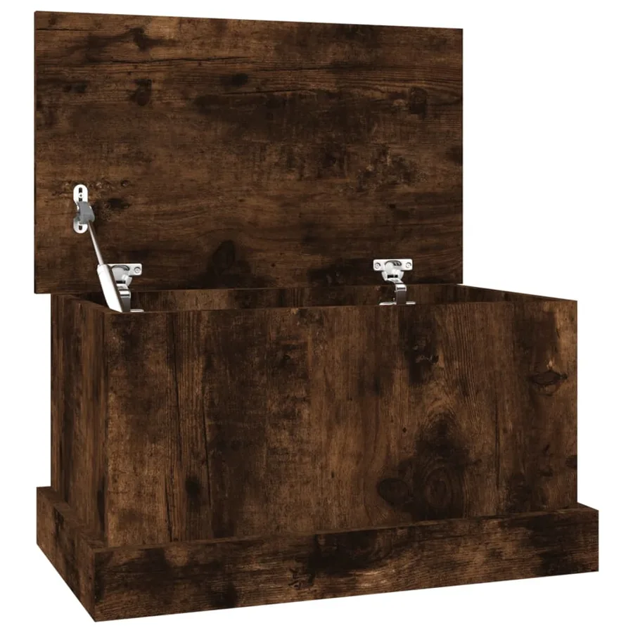 Boîte de rangement chêne fumé 50x30x28 cm bois d'ingénierie - 2