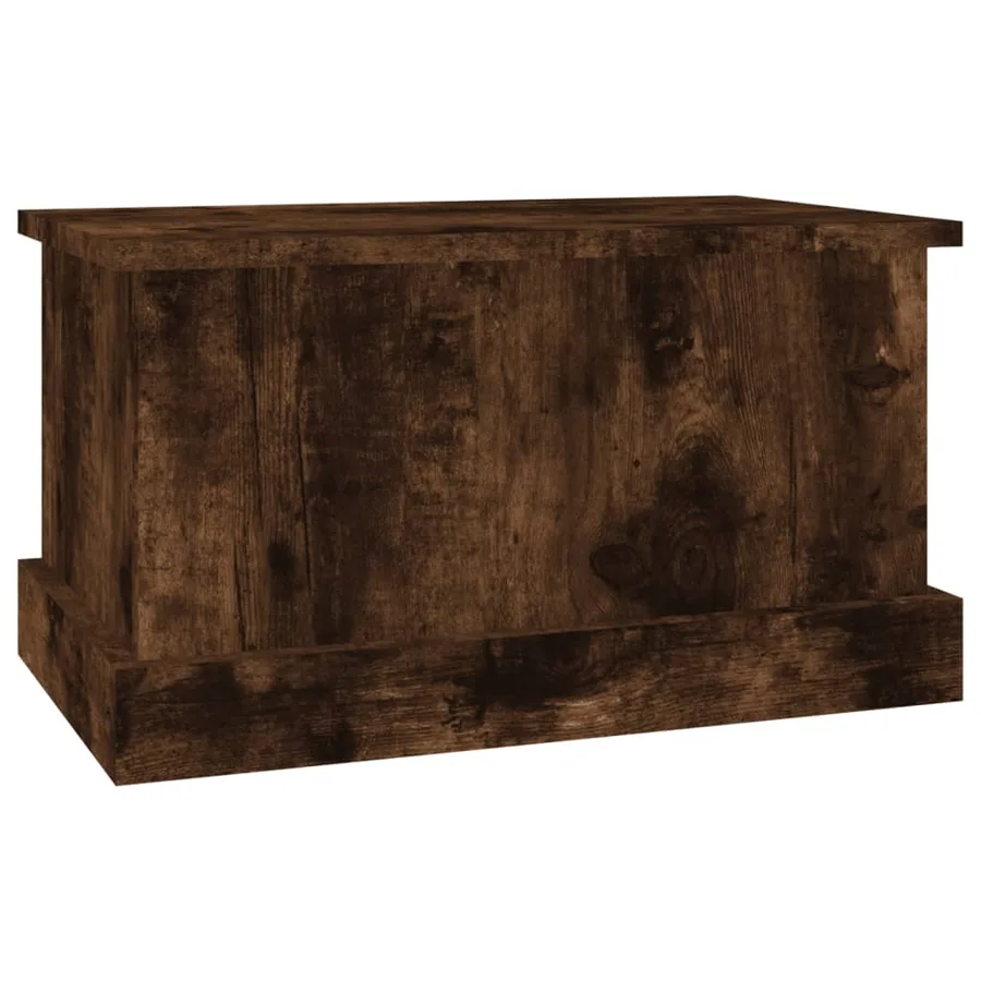 Boîte de rangement chêne fumé 50x30x28 cm bois d'ingénierie - 4
