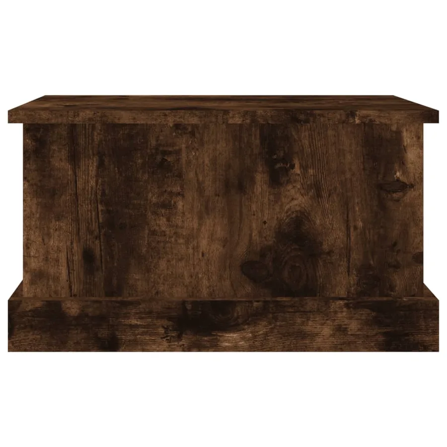 Boîte de rangement chêne fumé 50x30x28 cm bois d'ingénierie - 5