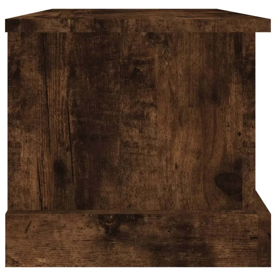 Boîte de rangement chêne fumé 50x30x28 cm bois d'ingénierie - 6