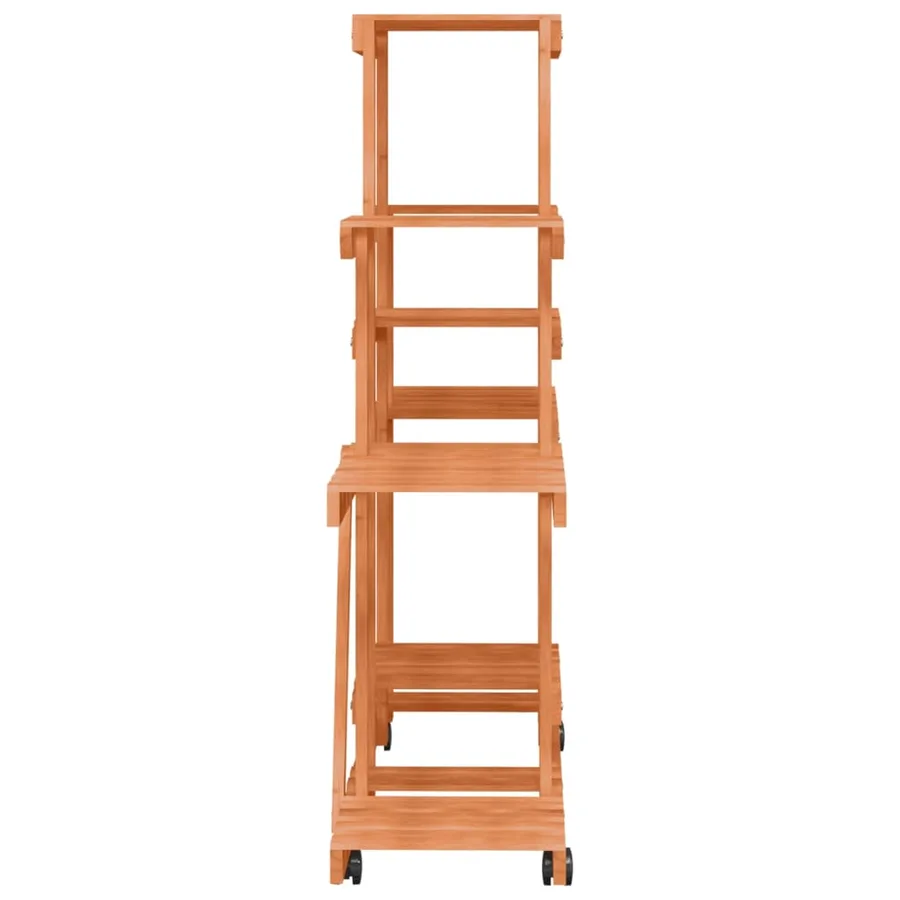 Support à fleurs avec roues 110x25x101 cm bois massif de sapin - 6