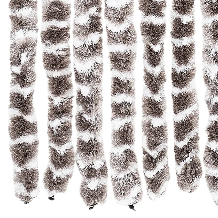 Moustiquaire Taupe et blanc 90x220 cm Chenille - 5