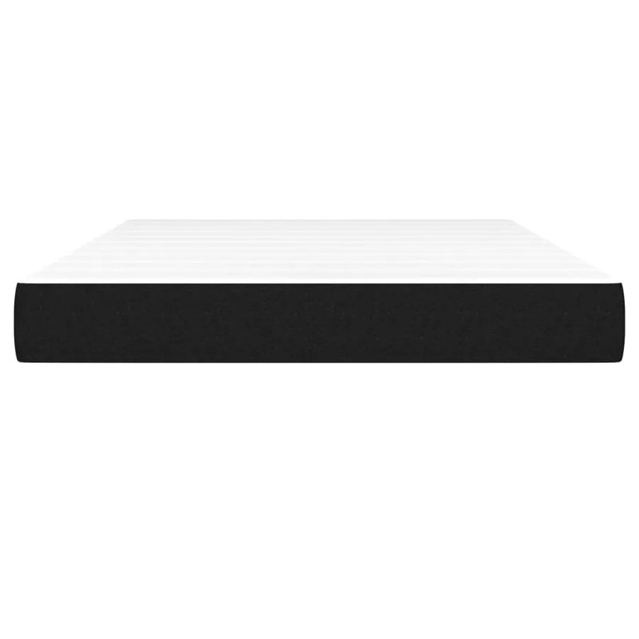 Matelas de lit à ressorts ensachés fermeté moyenne Noir 140x190x20 cm Tissu - 3