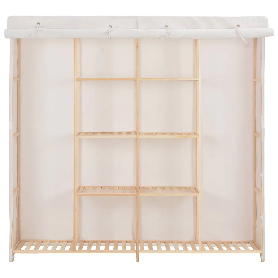 Garde-robe Blanc 173x40x170 cm Tissu - 2