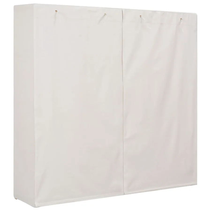 Garde-robe Blanc 173x40x170 cm Tissu - 3