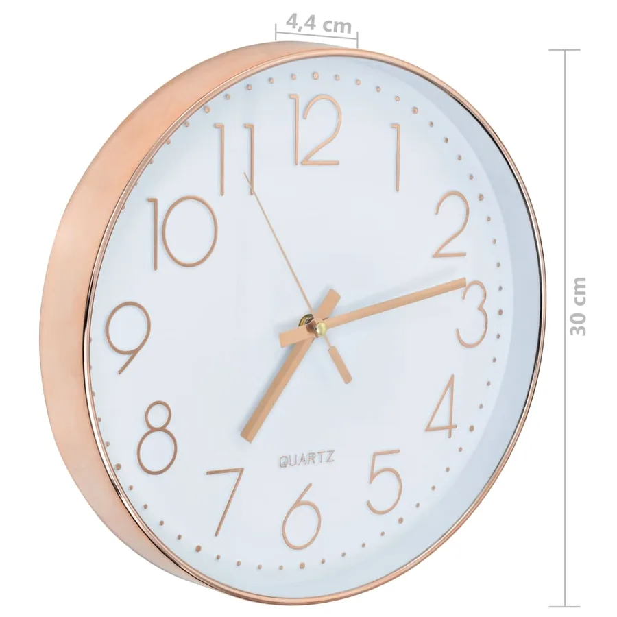 Horloge murale 30 cm Or rosé - 6