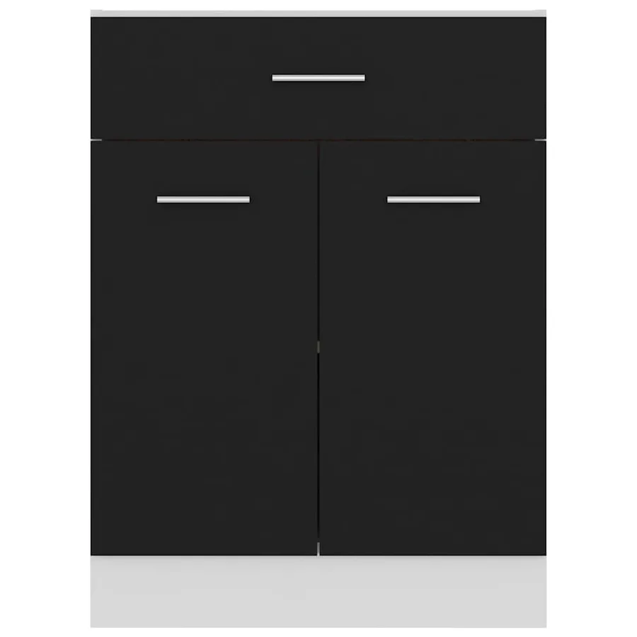 Armoire à tiroirs "Lyon" Noir 60 x 46 x 81,5 cm Bois d'ingénierie - 5