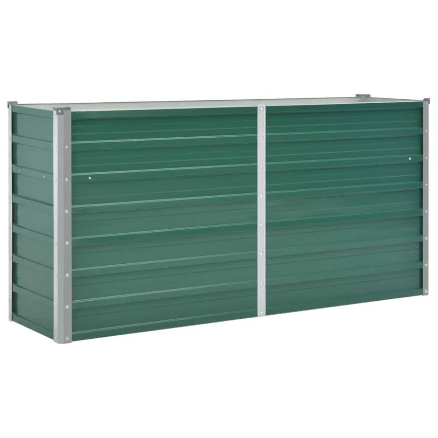 Lit surélevé de jardin Acier galvanisé 160x40x77 cm Vert - 2