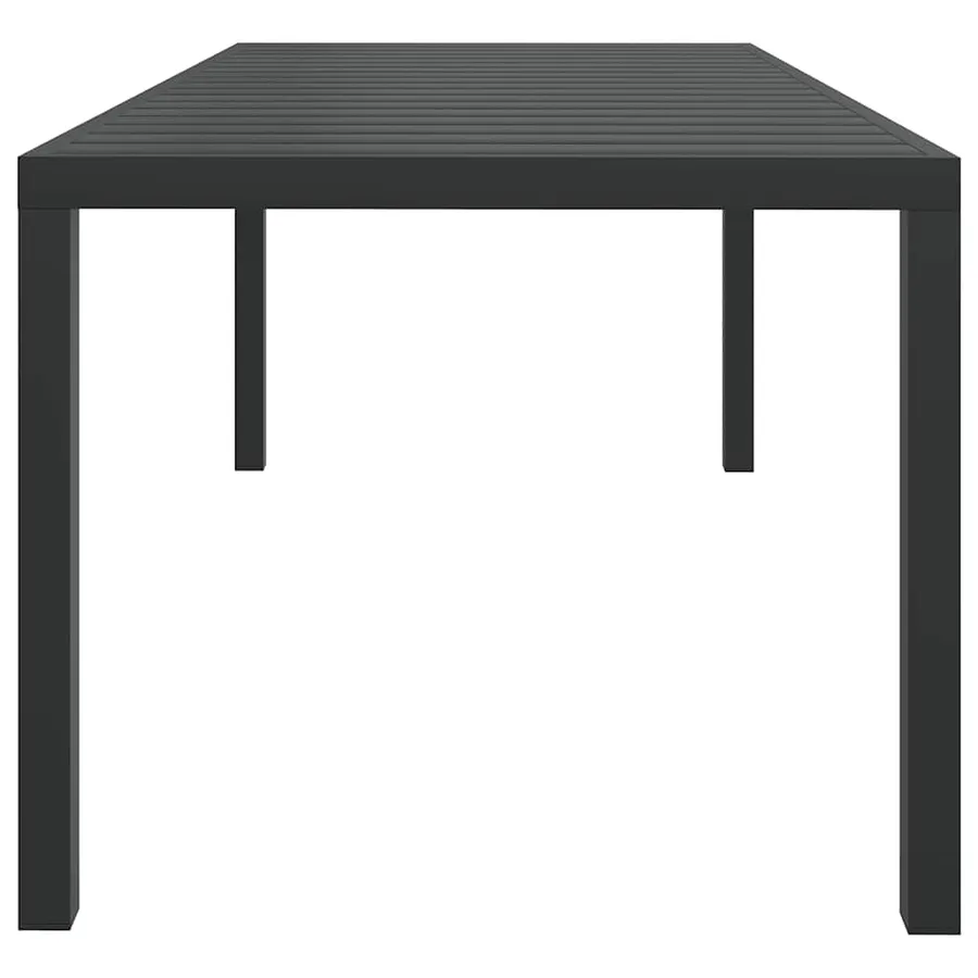 Table de jardin Noir 185 x 90 x 74 cm Aluminium et WPC - 3