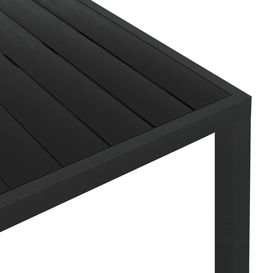 Table de jardin Noir 185 x 90 x 74 cm Aluminium et WPC - 4