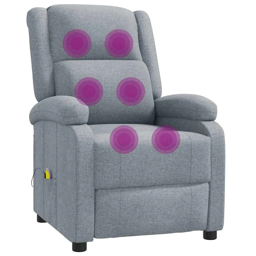 Fauteuil de massage Gris clair Tissu - 2