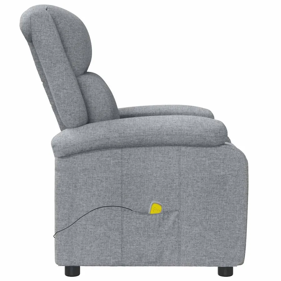 Fauteuil de massage Gris clair Tissu - 5