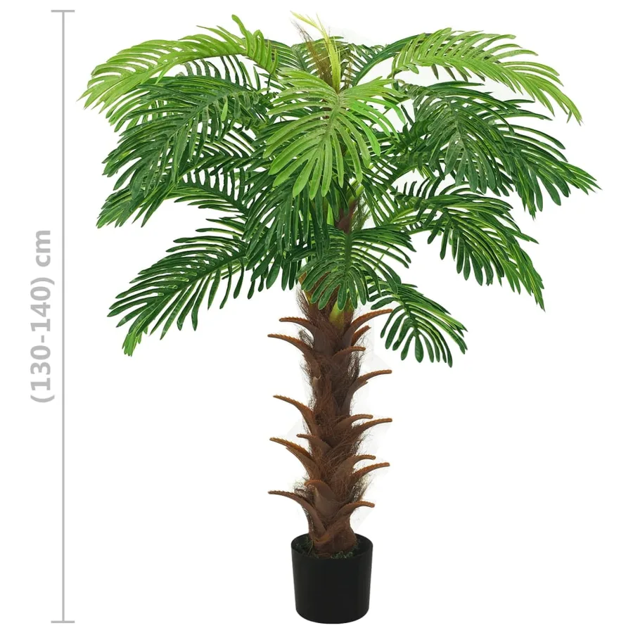 Palmier Cycas artificiel avec pot 140 cm Vert - 6