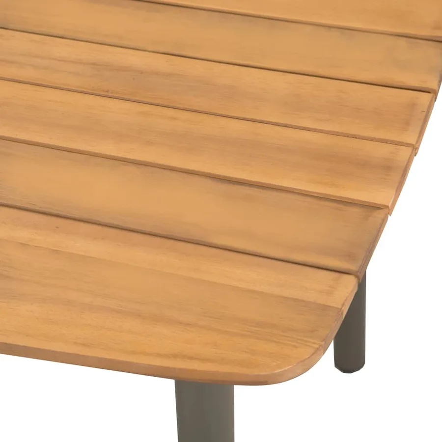 Table de jardin 150 x 90 x 72 cm Bois d'acacia solide et acier - 3