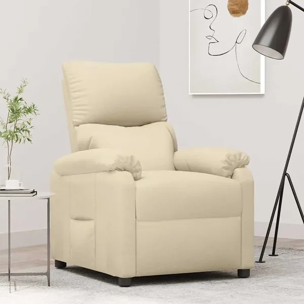 Fauteuil inclinable Crème Tissu