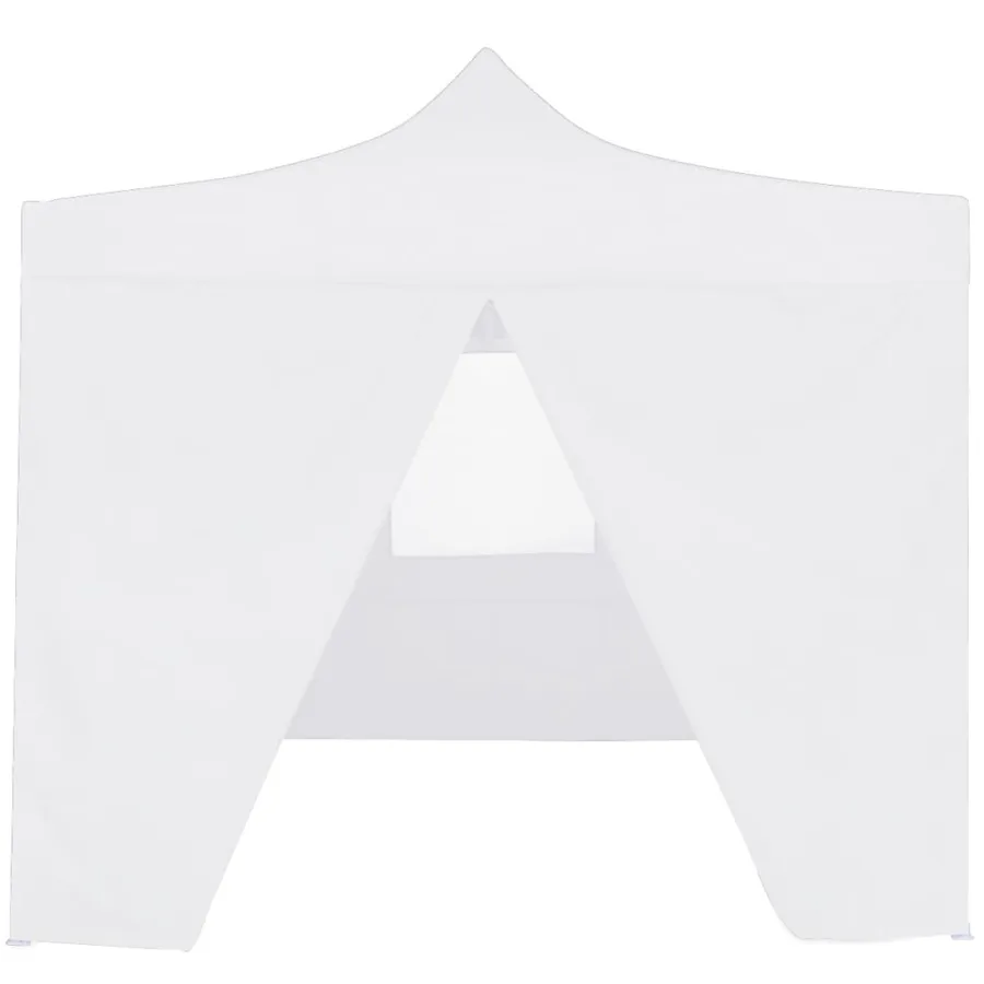 Tente de réception pliable avec 4 parois 3x3 m Acier Blanc - 3
