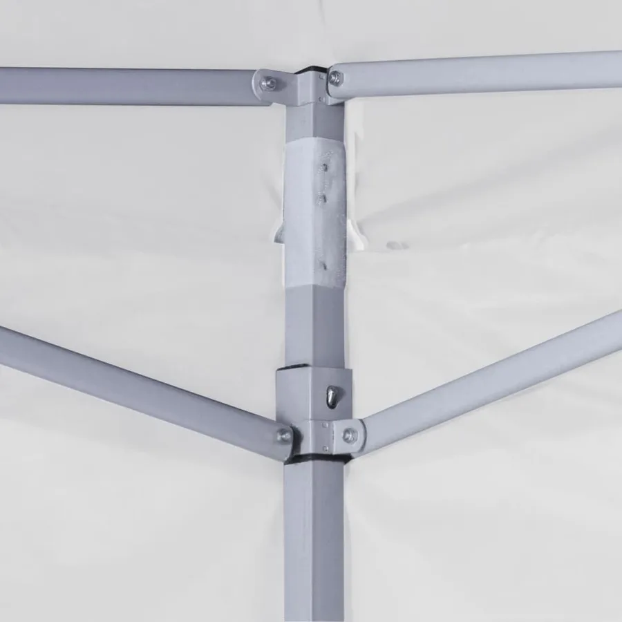 Tente de réception pliable avec 4 parois 3x3 m Acier Blanc - 8