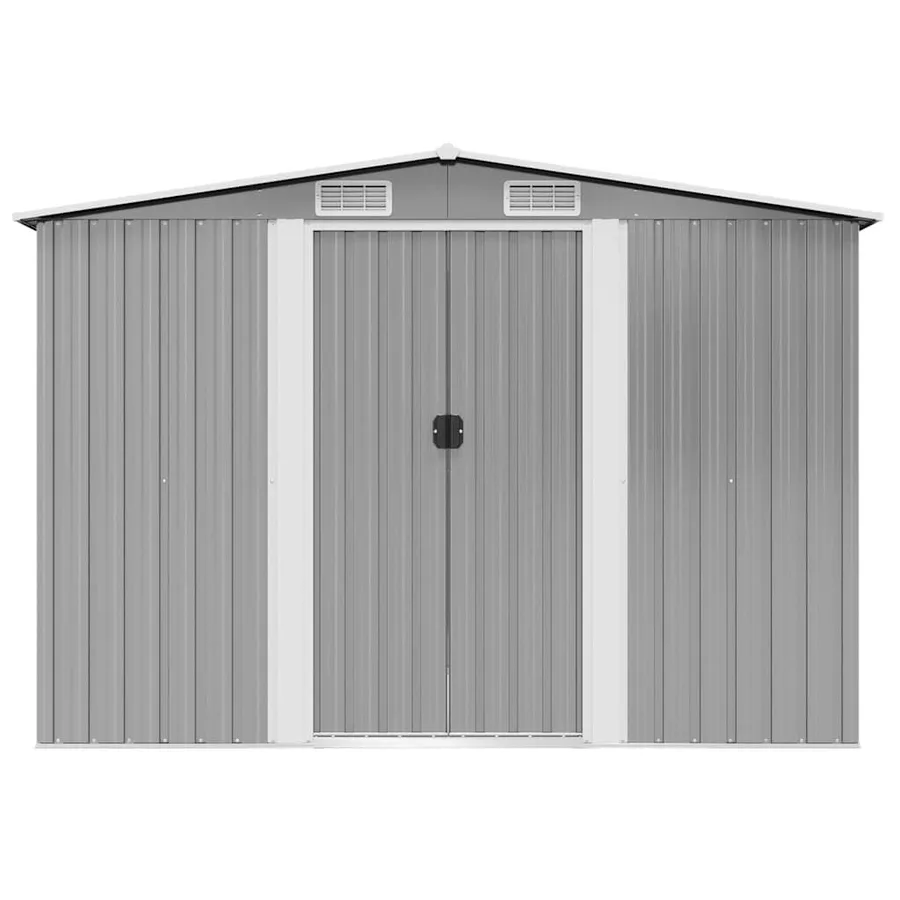 Abri de stockage pour jardin métal gris 257x205x178 cm - 5