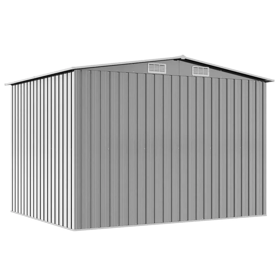 Abri de stockage pour jardin métal gris 257x205x178 cm - 7