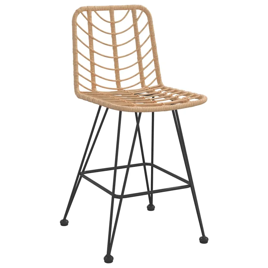 Tabourets de bar lot de 2 45x56x103,5cm Résine tressée et acier - 3