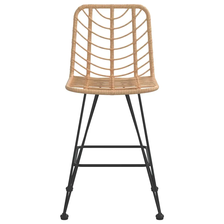 Tabourets de bar lot de 2 45x56x103,5cm Résine tressée et acier - 4