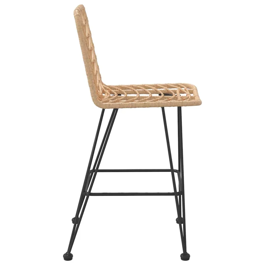Tabourets de bar lot de 2 45x56x103,5cm Résine tressée et acier - 5