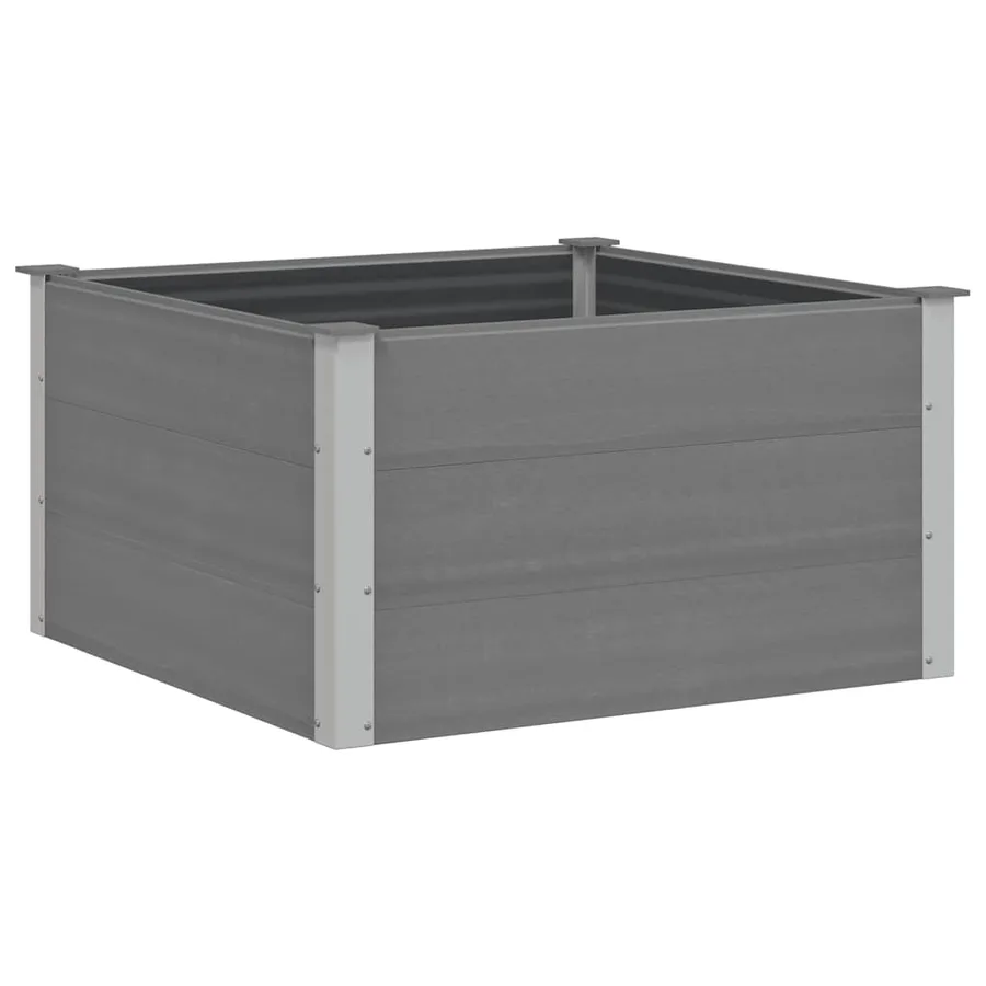 Lit surélevé de jardin WPC 100x100x54 cm Gris - 2