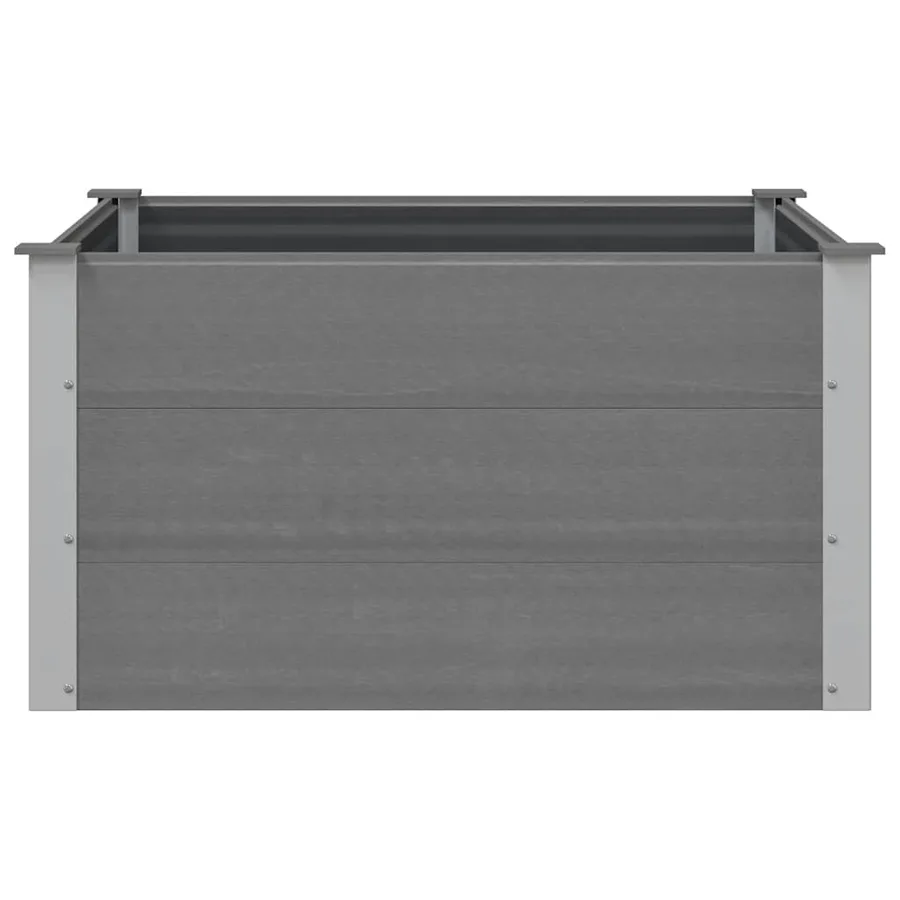 Lit surélevé de jardin WPC 100x100x54 cm Gris - 4
