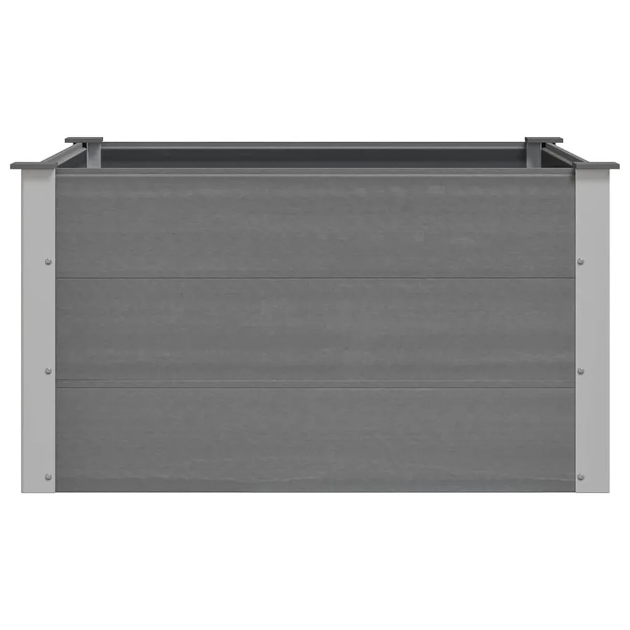 Lit surélevé de jardin WPC 100x100x54 cm Gris - 5