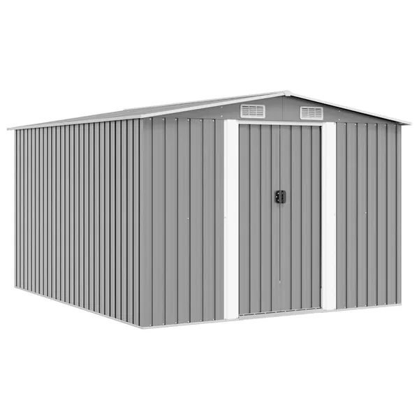 Abri de jardin 257x298x178 cm Métal Gris