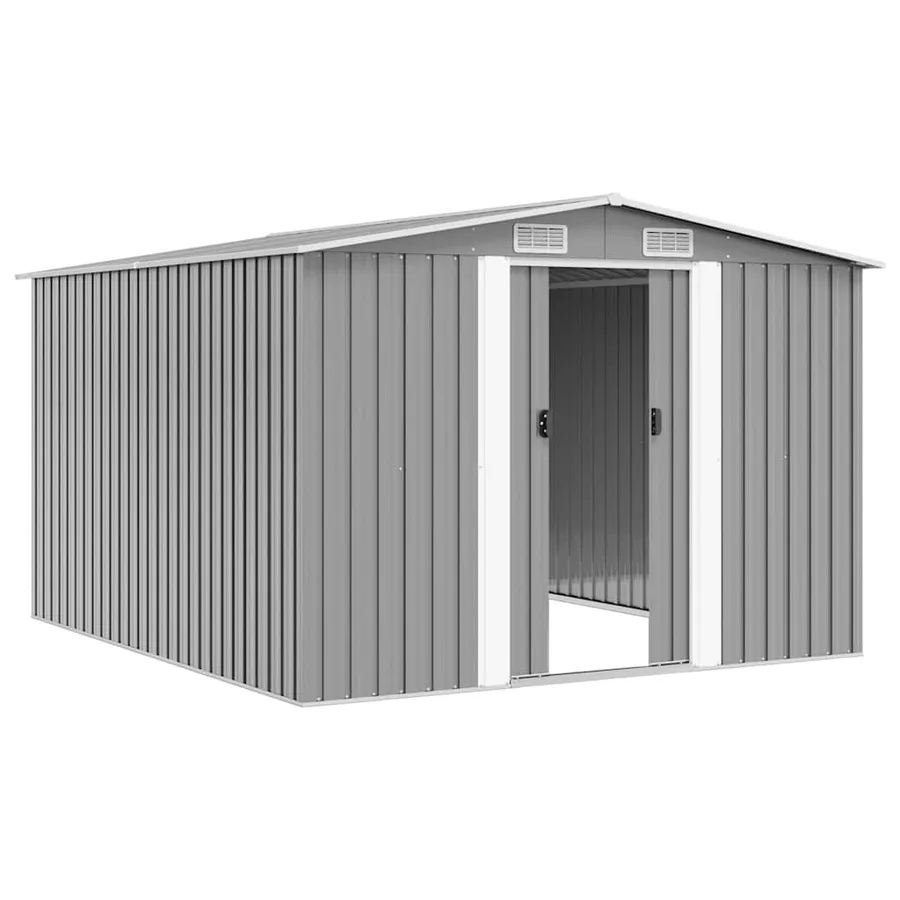 Abri de jardin 257x298x178 cm Métal Gris - 4