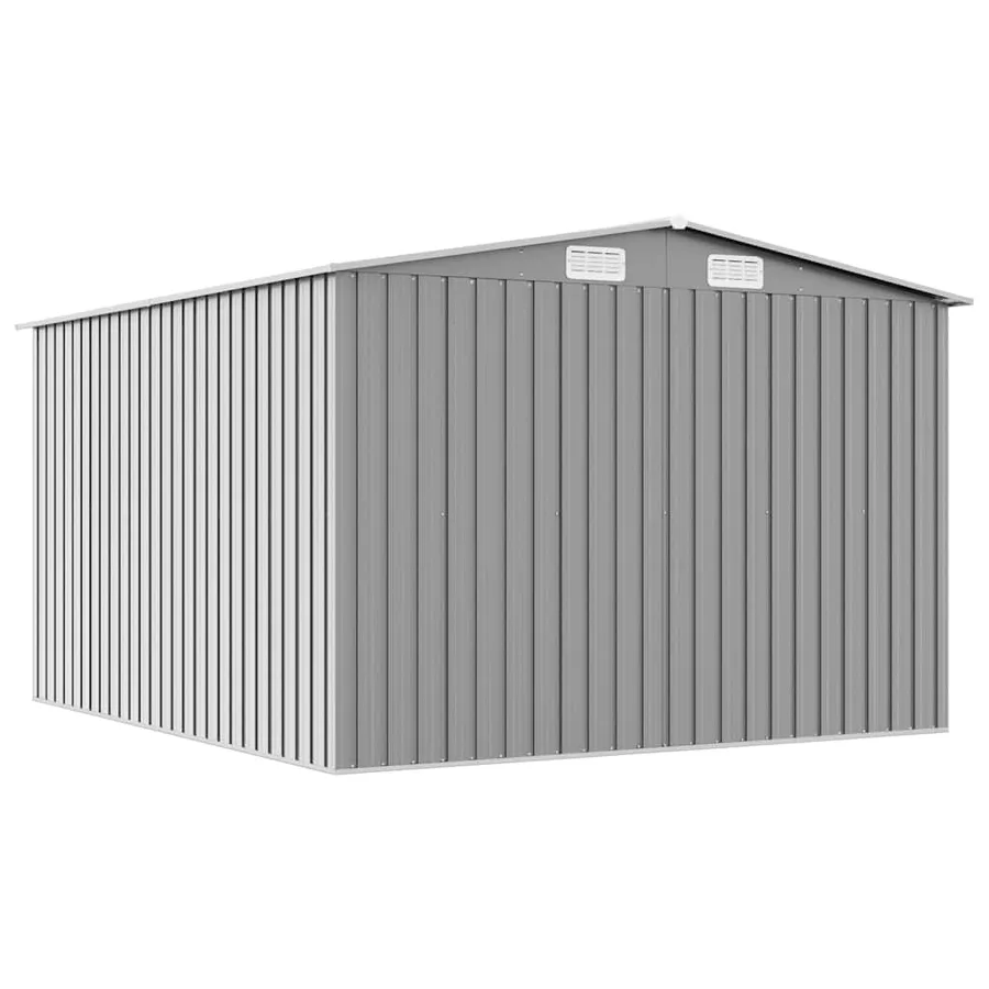 Abri de jardin 257x298x178 cm Métal Gris - 7