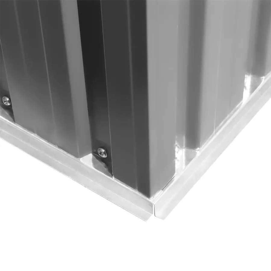 Abri de jardin 257x298x178 cm Métal Gris - 8