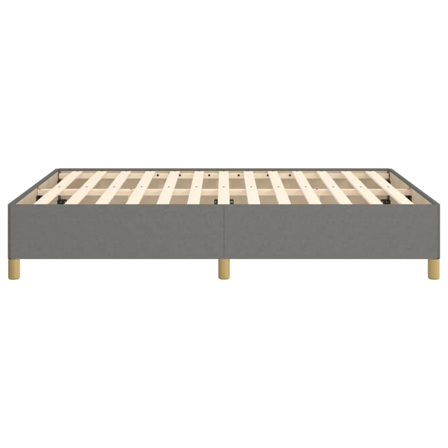Cadre de lit sans matelas gris foncé 140x200 cm tissu - 6