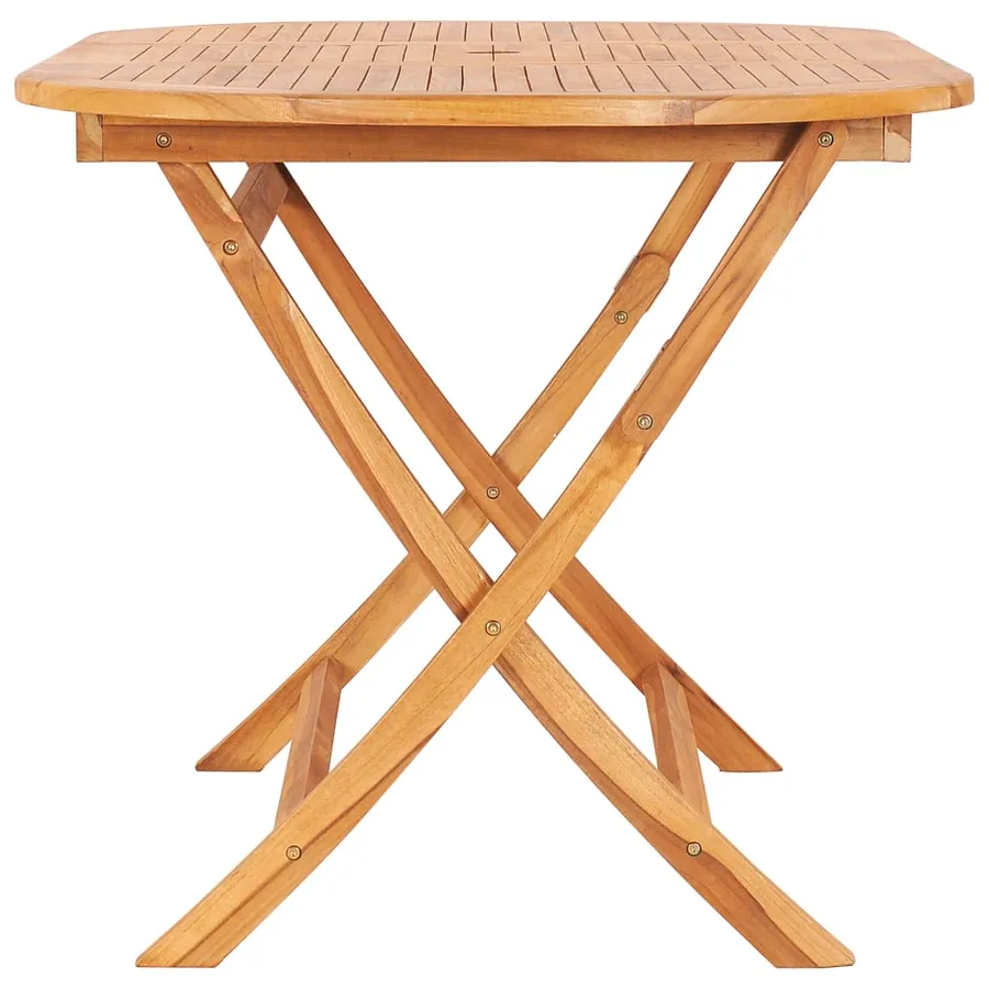 Table pliable de jardin 160x80x75 cm Bois de teck solide - 3