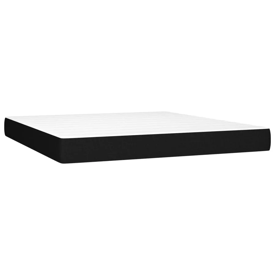 Matelas de lit à ressorts ensachés fermeté moyenne Noir 160x200x20 cm Tissu - 2
