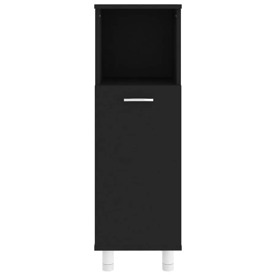 Armoire de salle de bain Noir 30x30x95 cm Aggloméré - 5