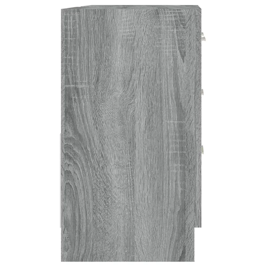 Armoire de lavabo Sonoma gris 63x30x54 cm Bois d'ingénierie - 4