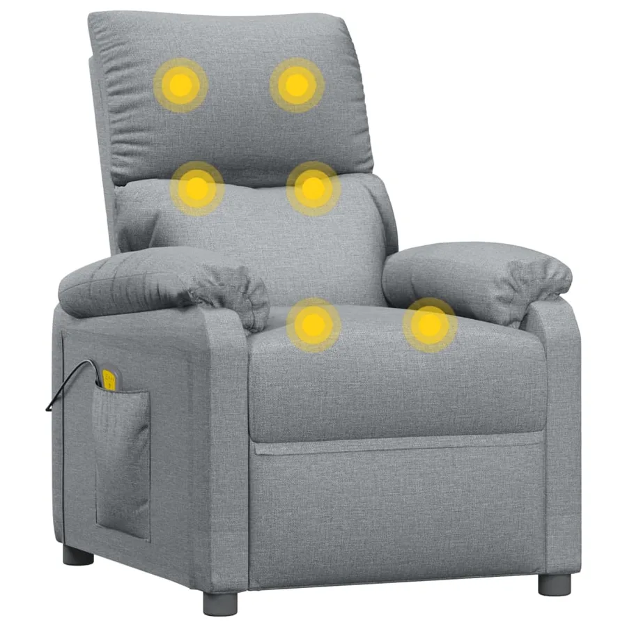 Fauteuil de massage Gris clair Tissu - 2